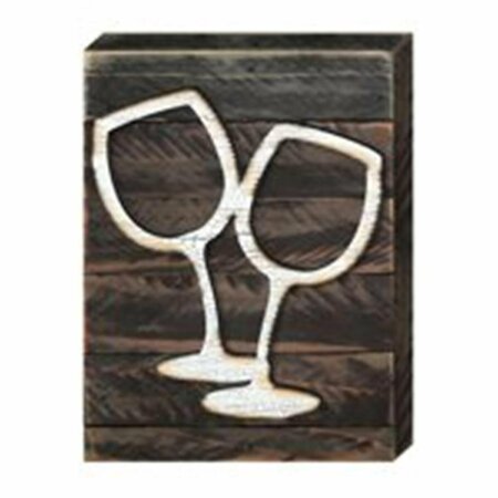 CLEAN CHOICE Wine Glass Art on Board Wall Decor CL2959961